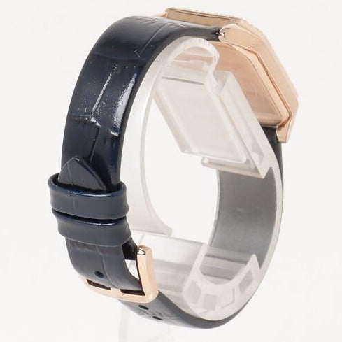 Emporio Armani Gianni T Bar Quartz Mother of Pearl Dial Blue Leather Strap Watch For Women - AR11466 - Image 3